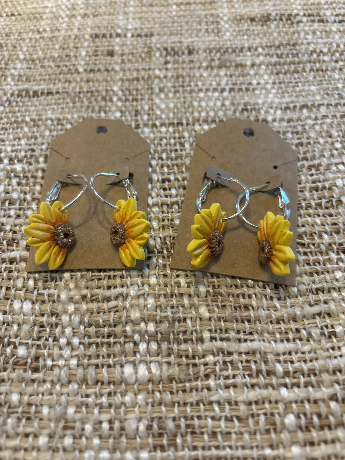 Floral Rosette and Sunflower Earrings