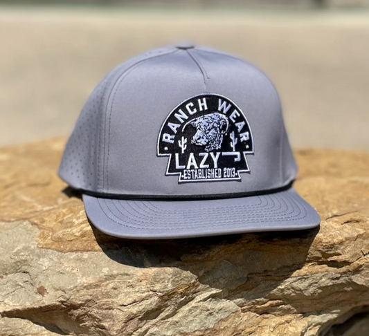 Lazy J Ranch Hydro Graphite Grey Arrowhead Classic Performance Rope Trucker Hat