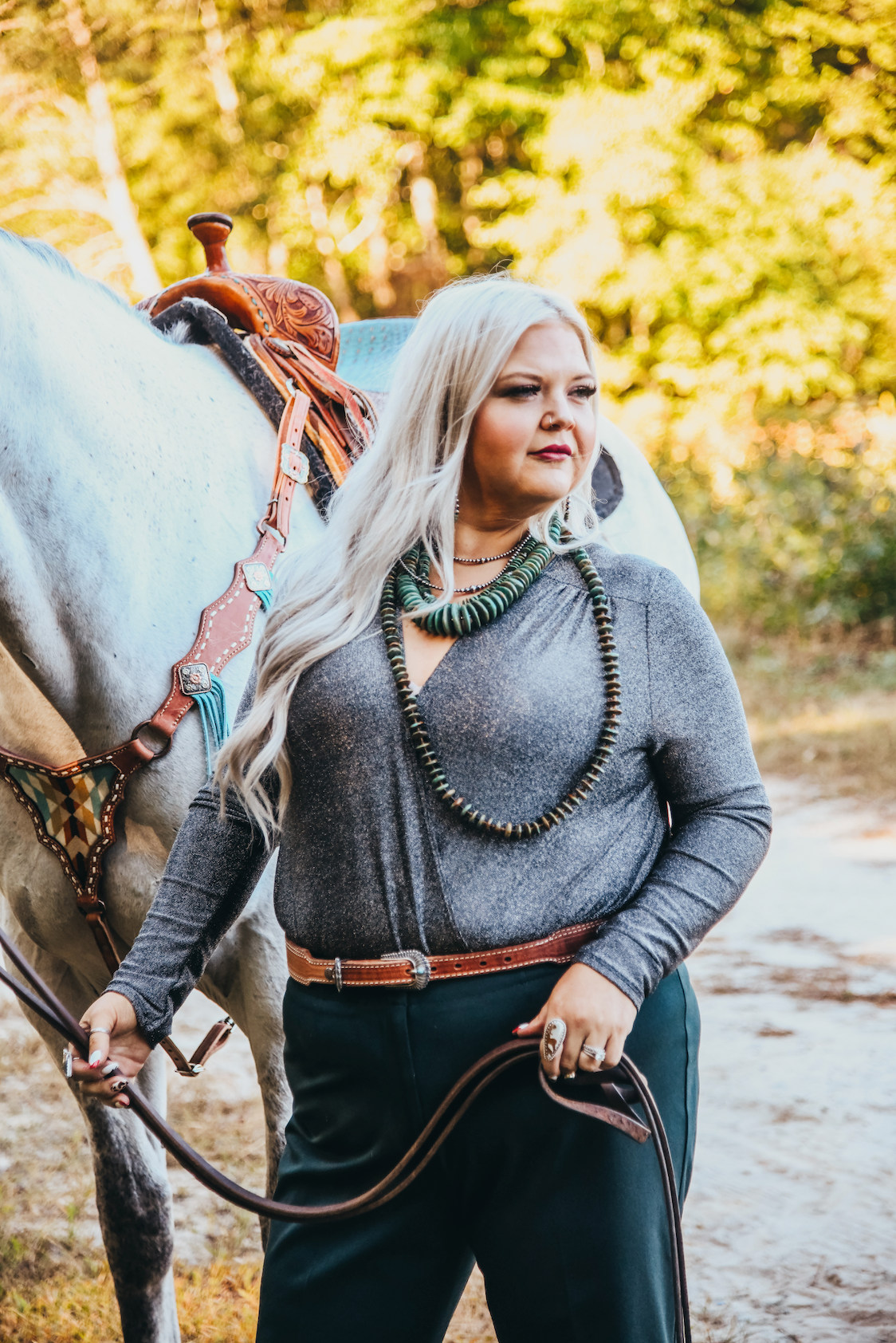 Southwest Buckle Harness Belt