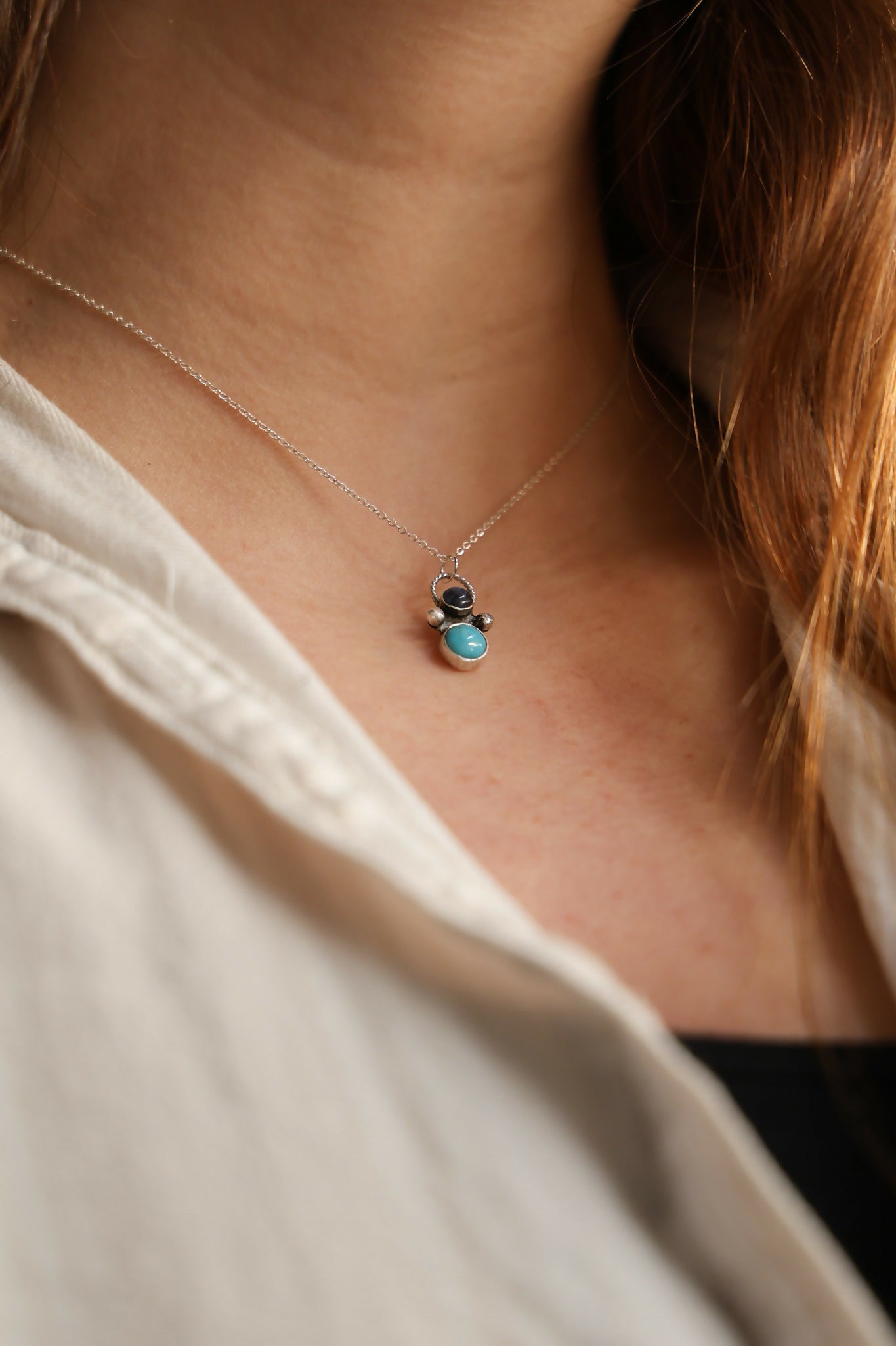 Kingman Turquoise and Sodalite necklace
