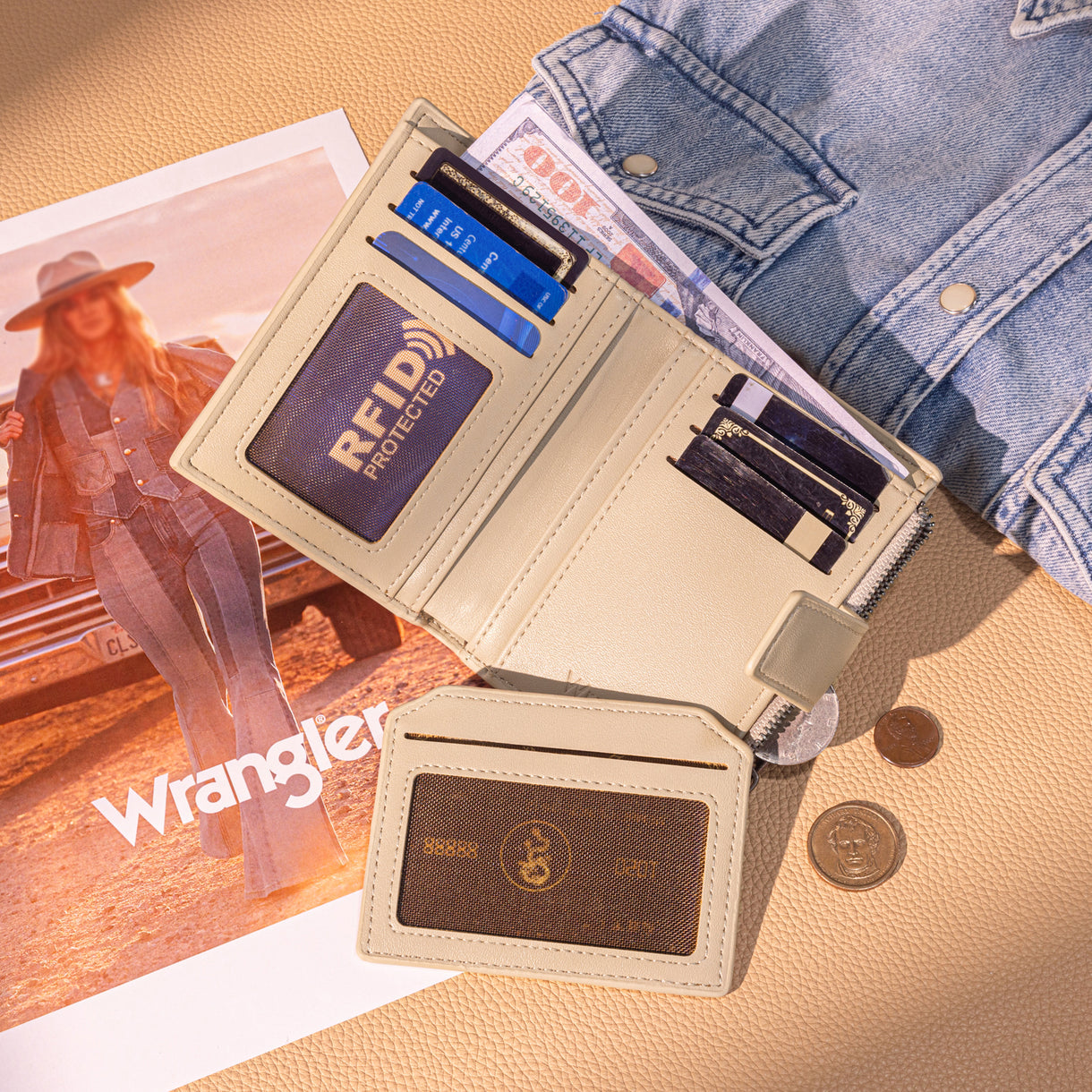 Wrangler Bi Fold Snap Wallet
