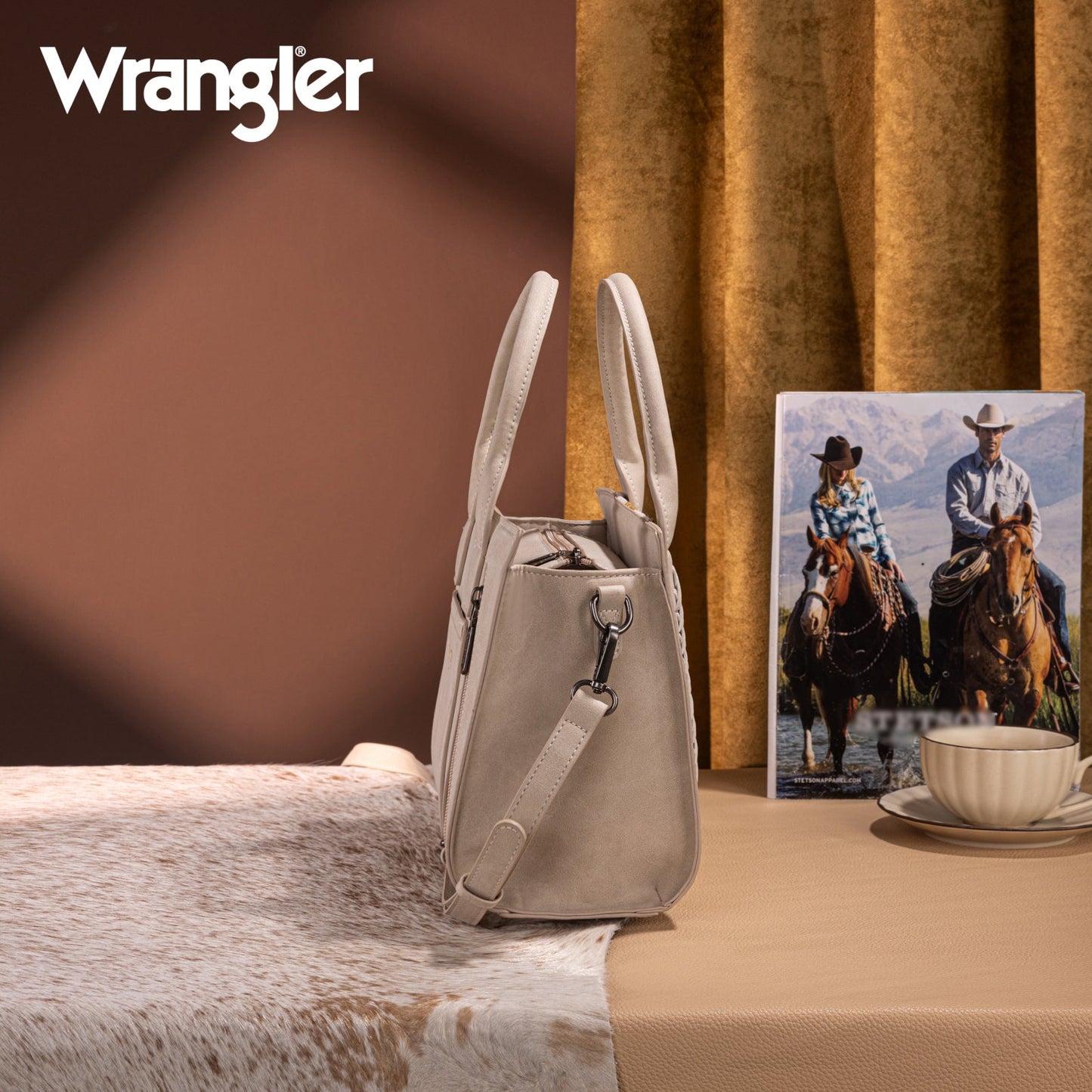 Wrangler Aztec Boho Handbag - BEIGE