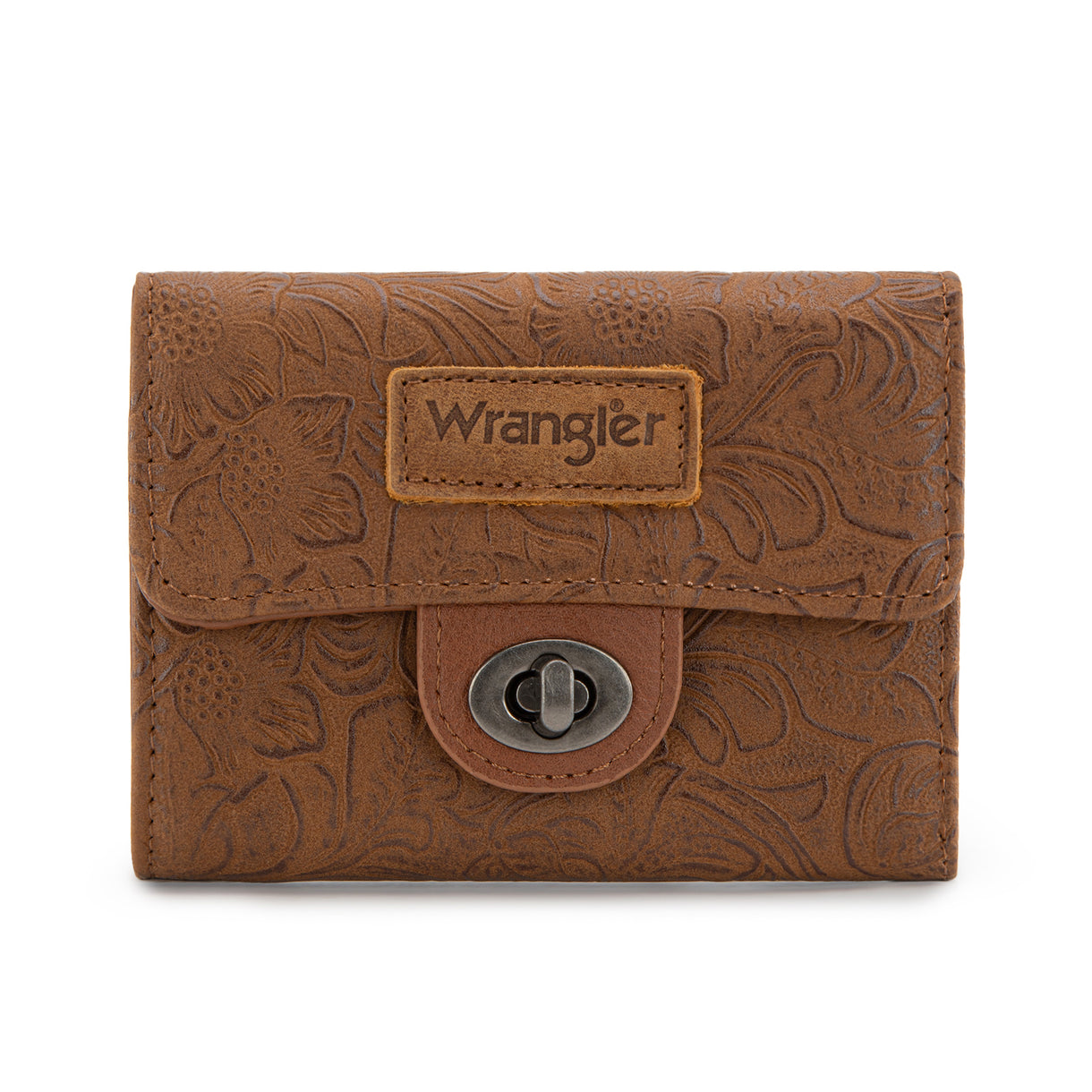 Wrangler Floral Tri-Fold Button Wallet