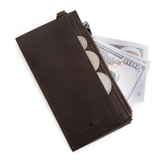 Wrangler Genuine Leather RFID Card Case Wallet