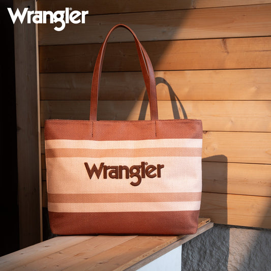 Wrangler Aztec Pattern Dual Sided Print Canvas Tote Bag