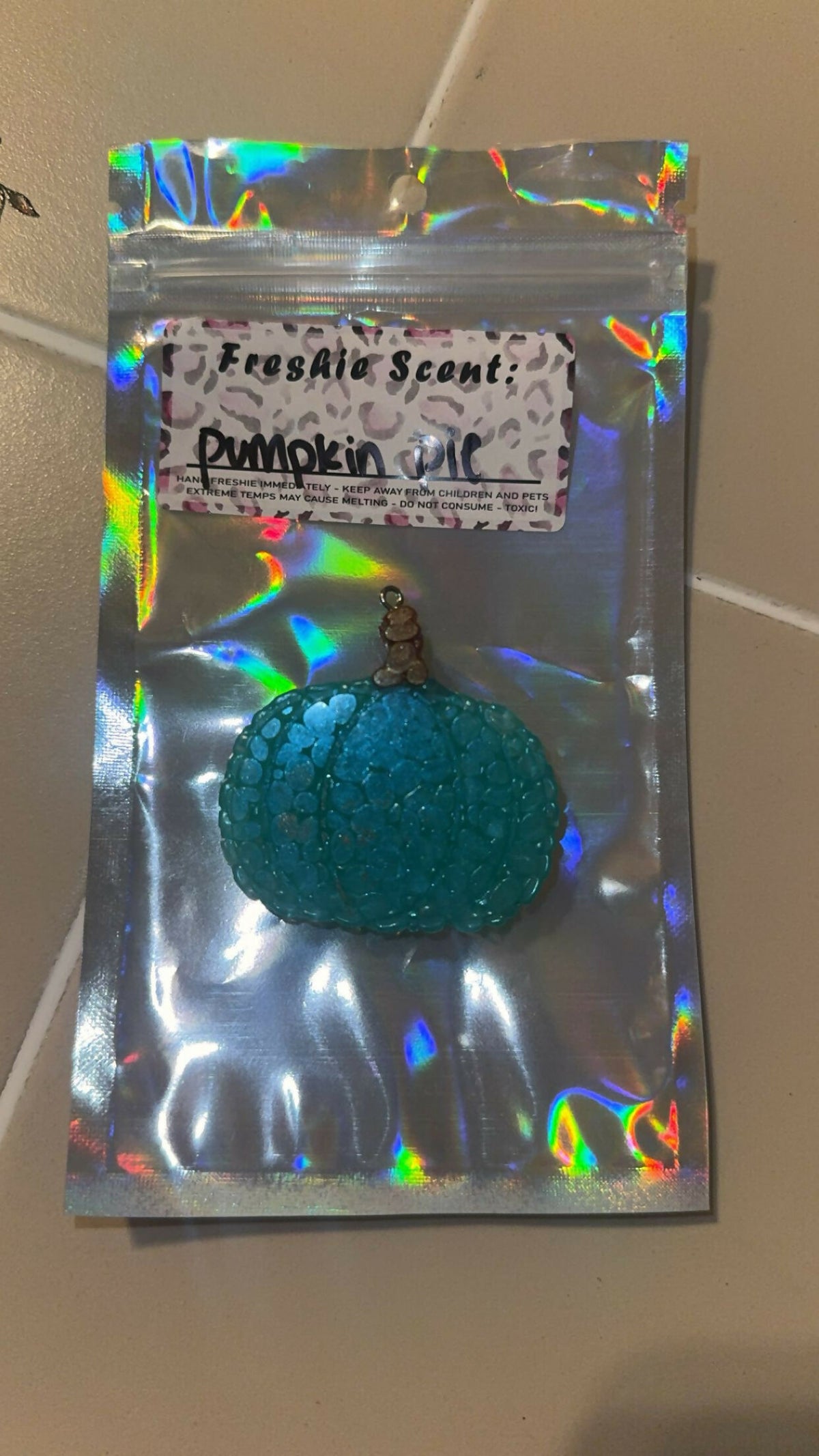 mini turquoise pumpkin