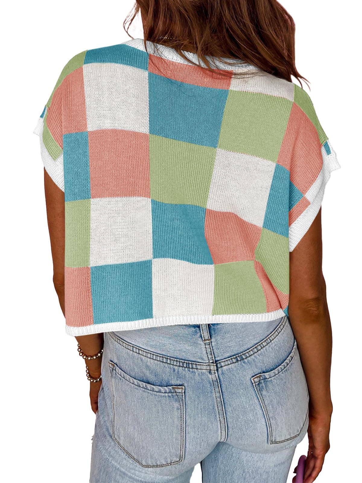 Checkered Spring Top