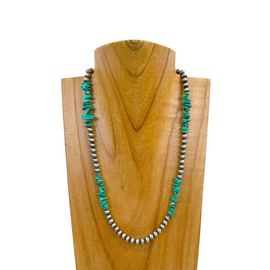 18 IN TURQ AND NAVAJO NECKLACE