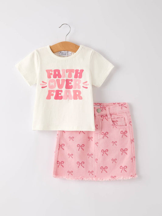Faith Over Fear Skirt Set