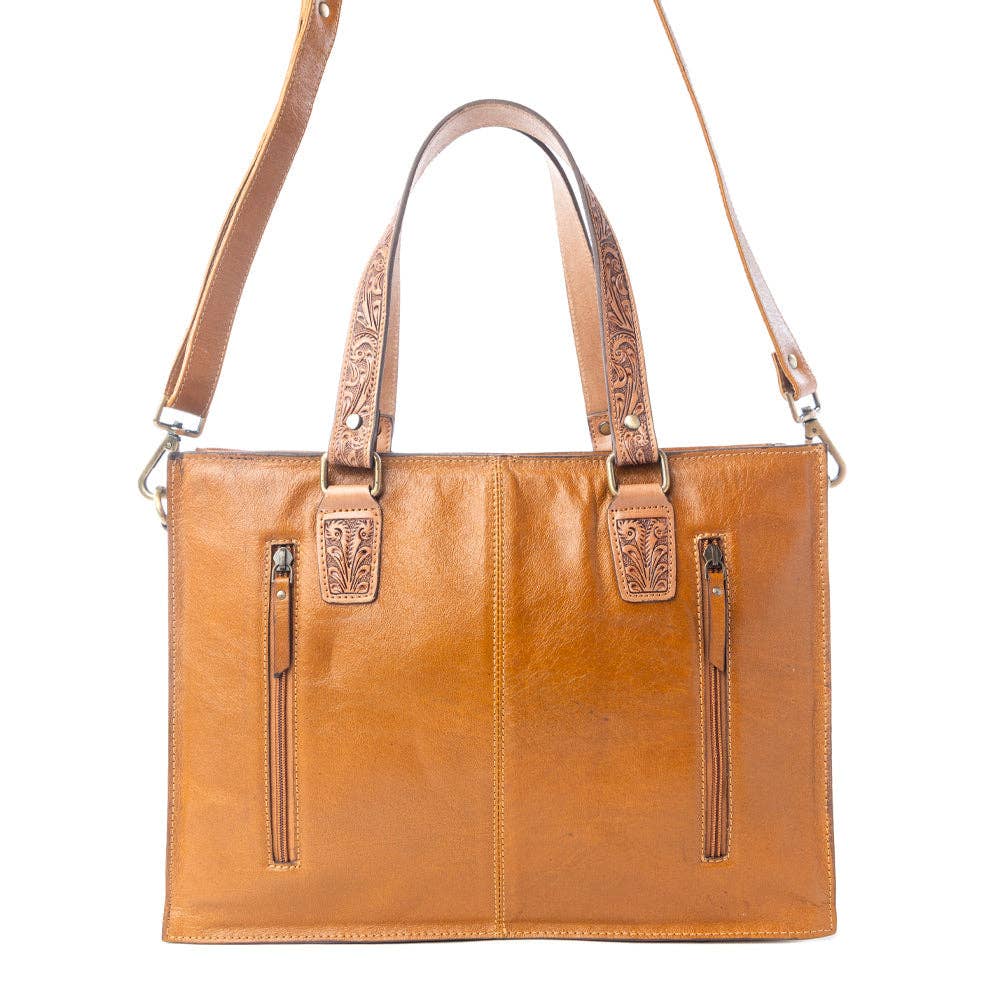 Desert Jewel Handtooled Hairon Leather Concealed Carry Bag