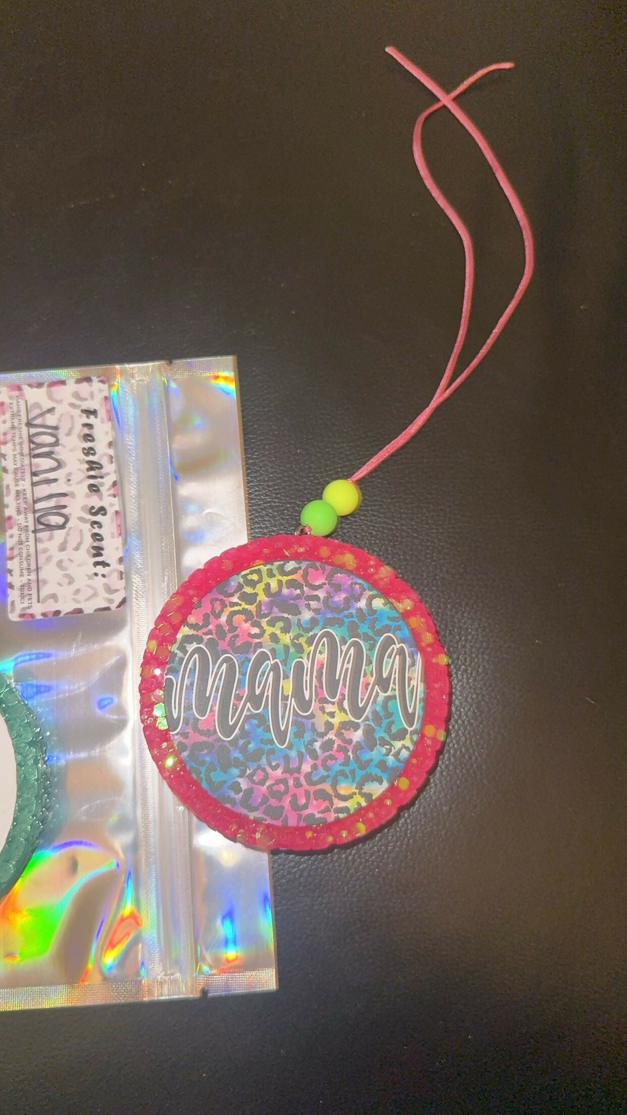 neon cheetah print mama circle