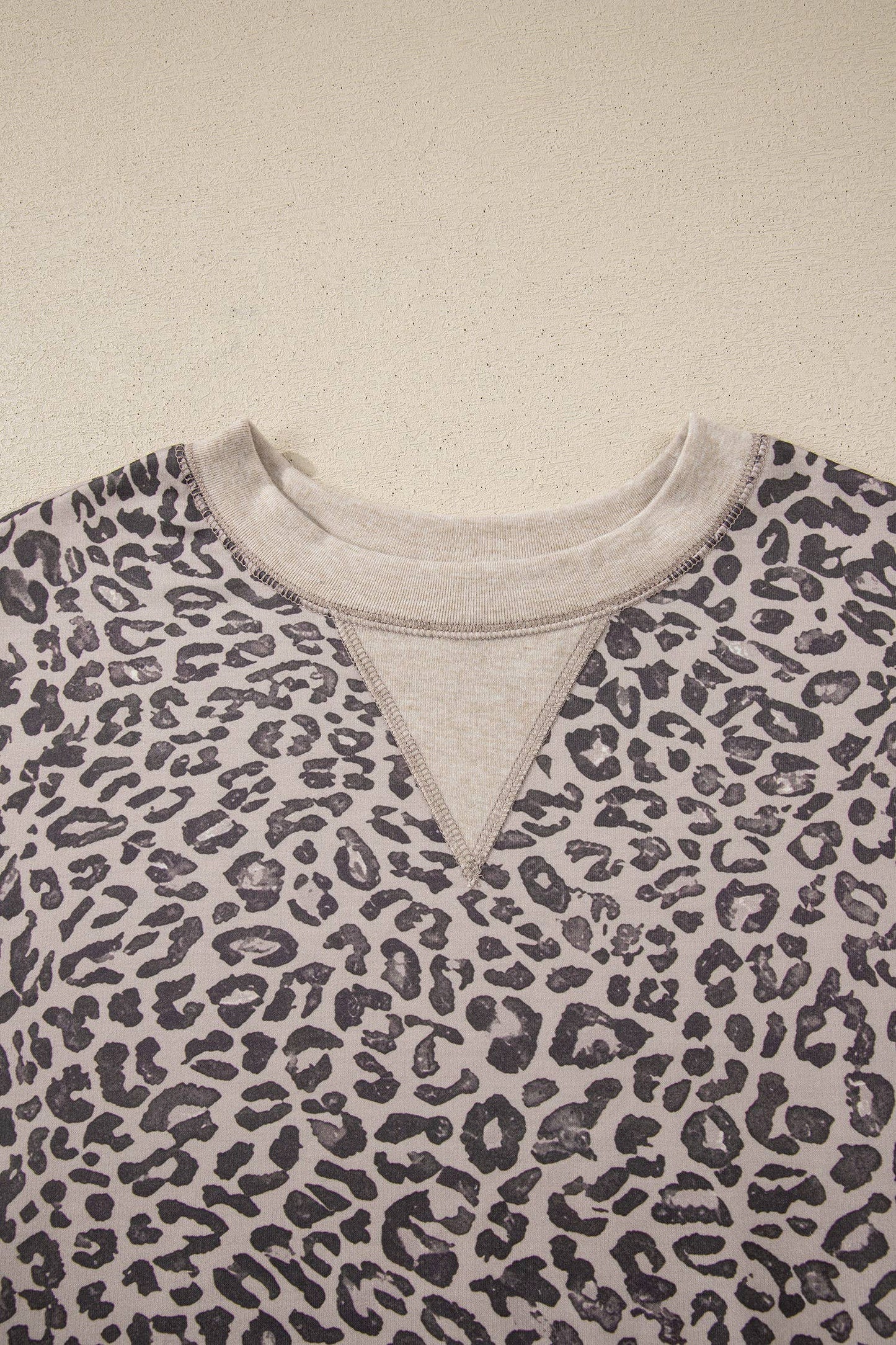 Leopard Long Sleeve Crew Neck Top