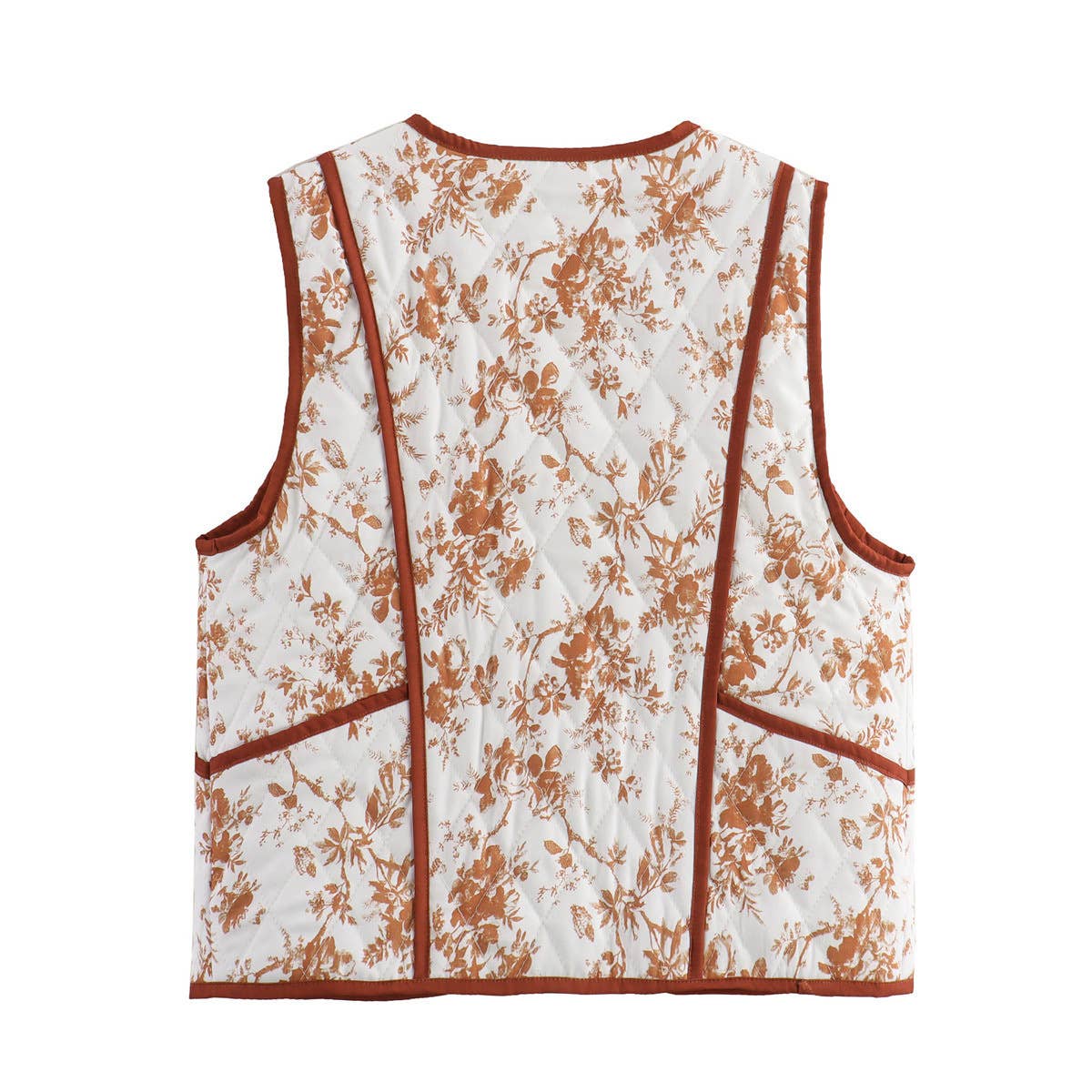 Burnt Orange Quilted Vest