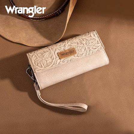Wrangler Floral Tooled Wallet