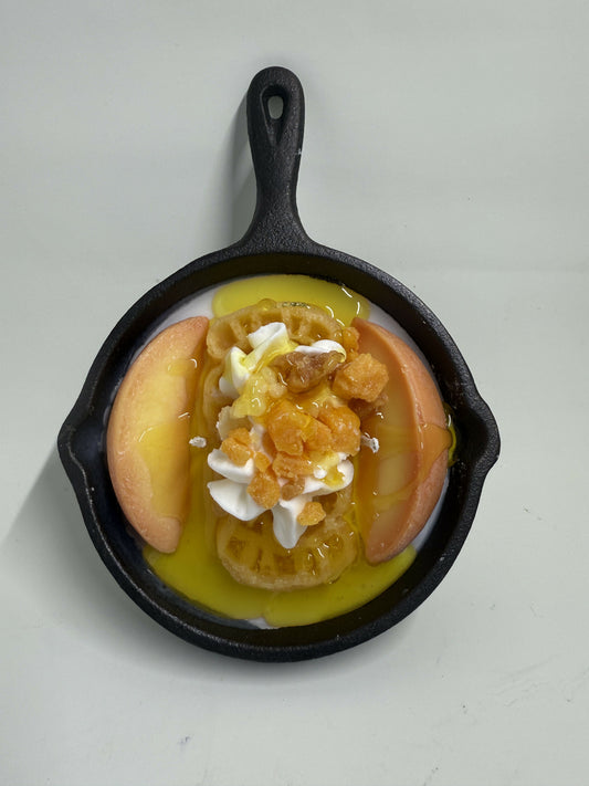 Peach Waffle Skillet Candle