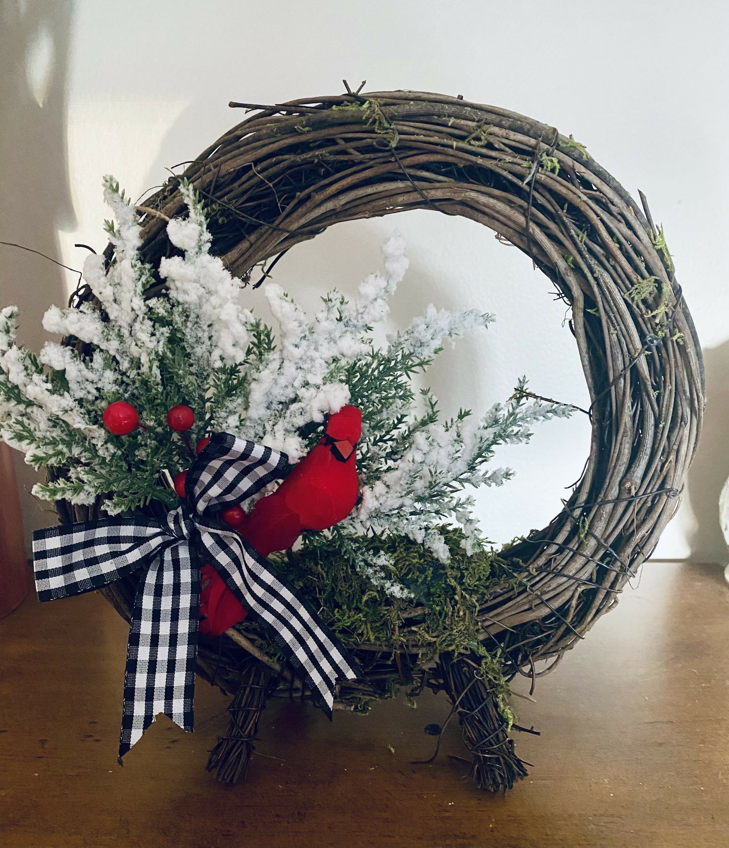 Mini Wreath with Cardinal