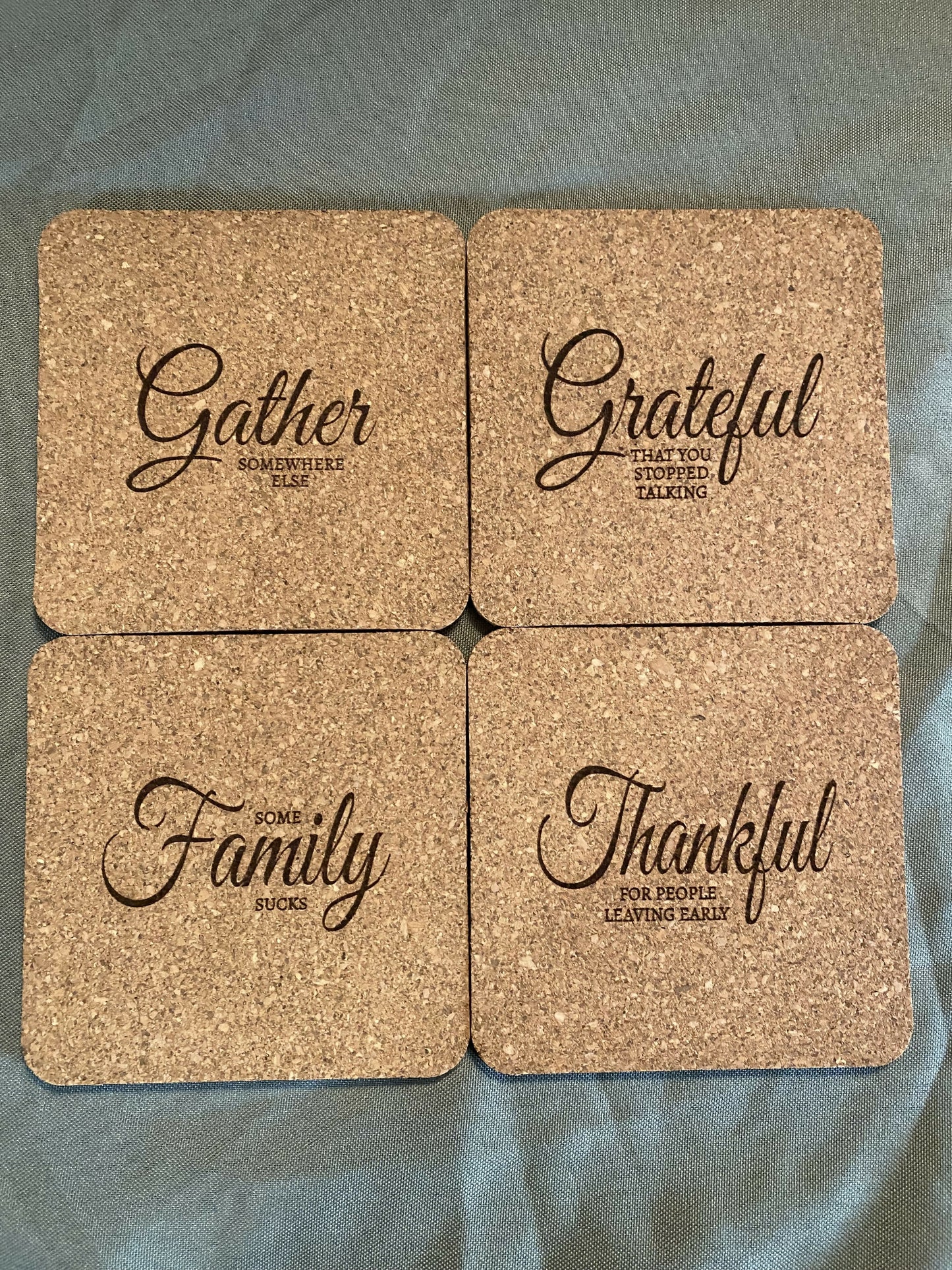 Cork Coaster Set