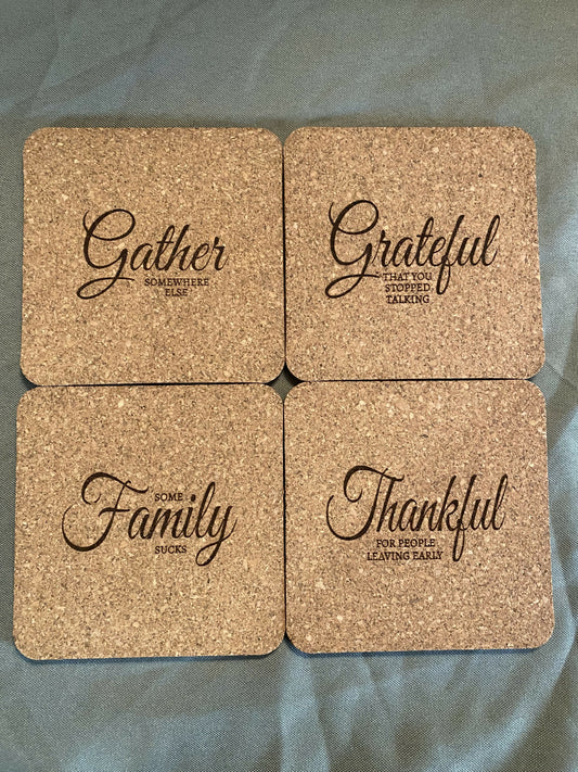 Cork Coaster Set