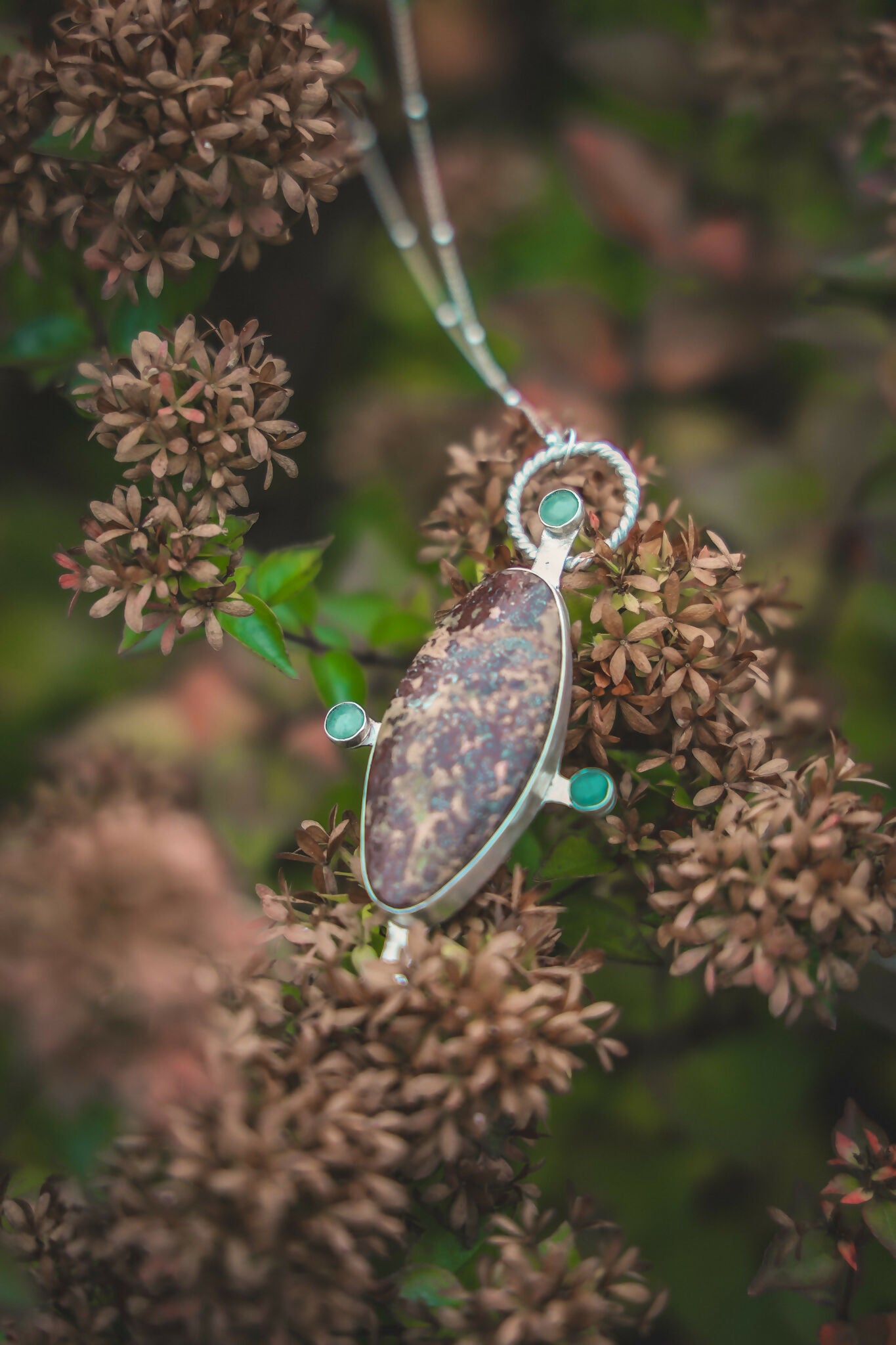 Aventurine & Maryland Basalt Cross Necklace