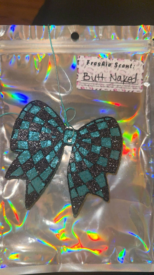 turquoise bow