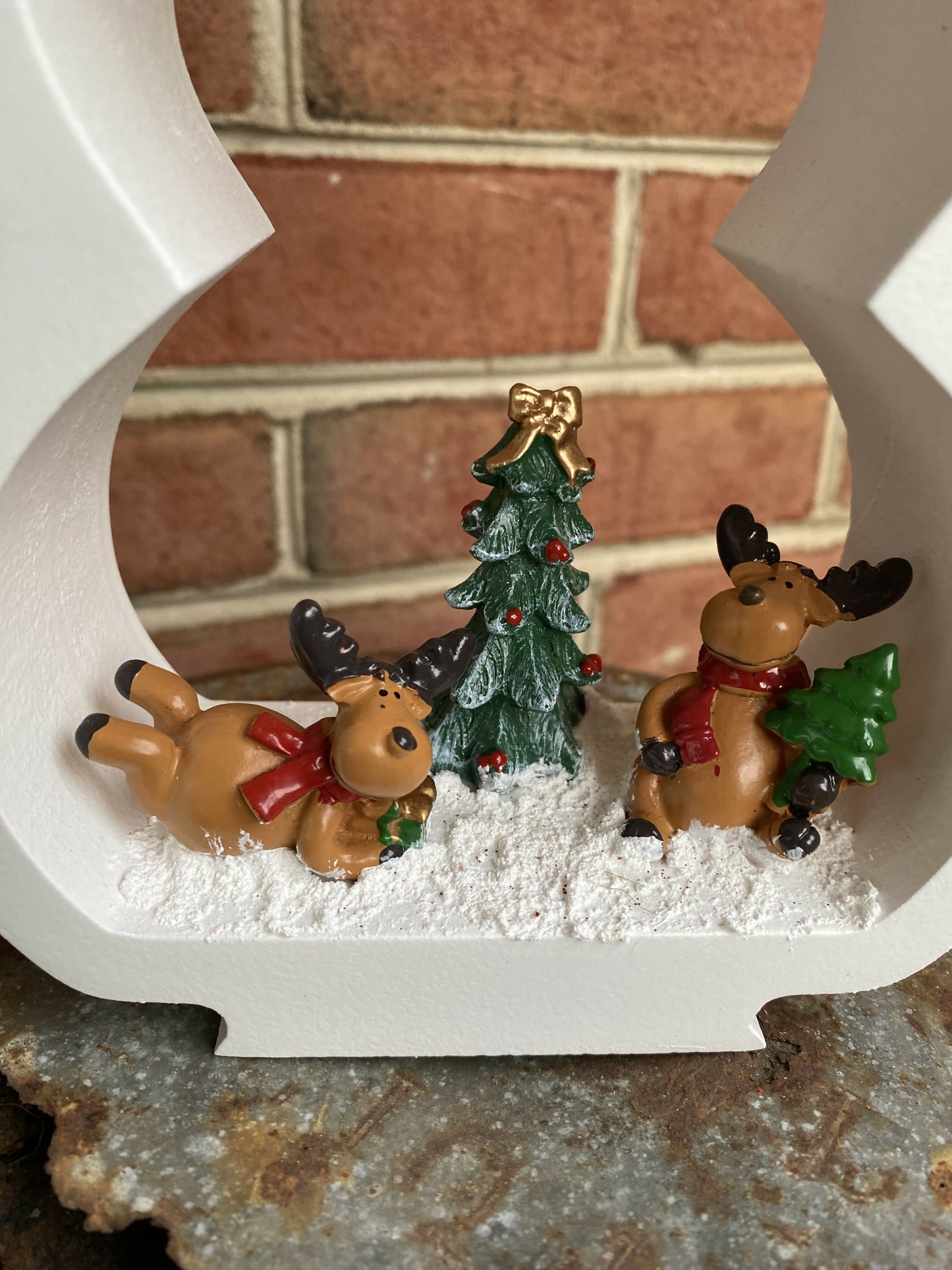 Wooden Snowman Reindeer